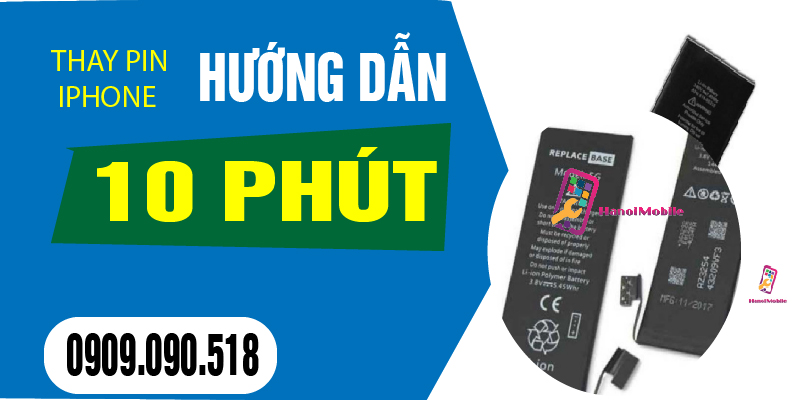 Hình 3: Hướng dẫn thay Pin Iphone chỉ 10 phút lấy ngay tại Hanoimobile